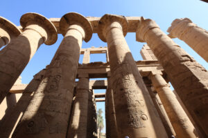 Vue des grandes colonnes de l’allée centrale, ©E. Laroze